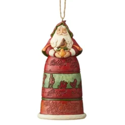 Jim Shore Heartwood Creek 12 Days Of Christmas Santa Hanging Ornament