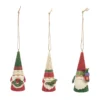 JIM SHORE HEARTWOOD CREEK CHRISTMAS GNOMES – GNOME HANGING ORNAMENT SET OF 3