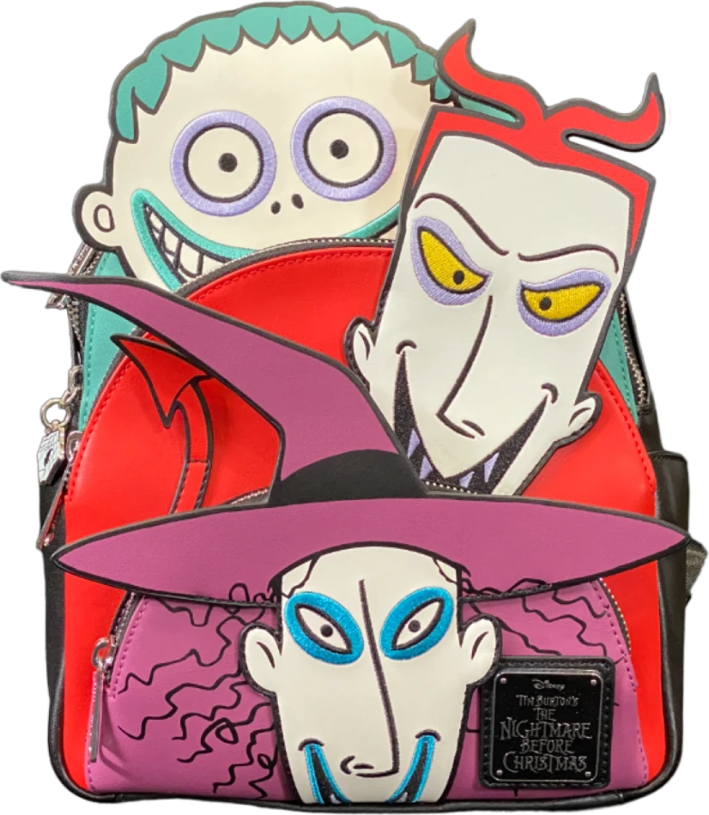 Loungefly – Disney – Nightmare Before Christmas – Lock Shock Barrel Costume Mini Backpack 1 Loungefly – Disney – Nightmare Before Christmas – Lock Shock Barrel Costume Mini Backpack