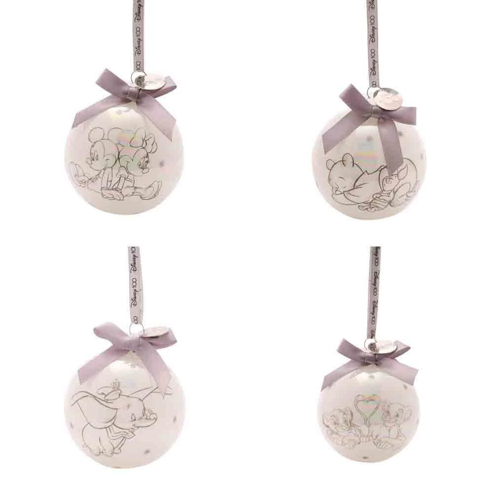 DISNEY 100 CHRISTMAS BAUBLES LOVE (SET OF 4) 1 DISNEY 100 CHRISTMAS BAUBLES LOVE (SET OF 4)
