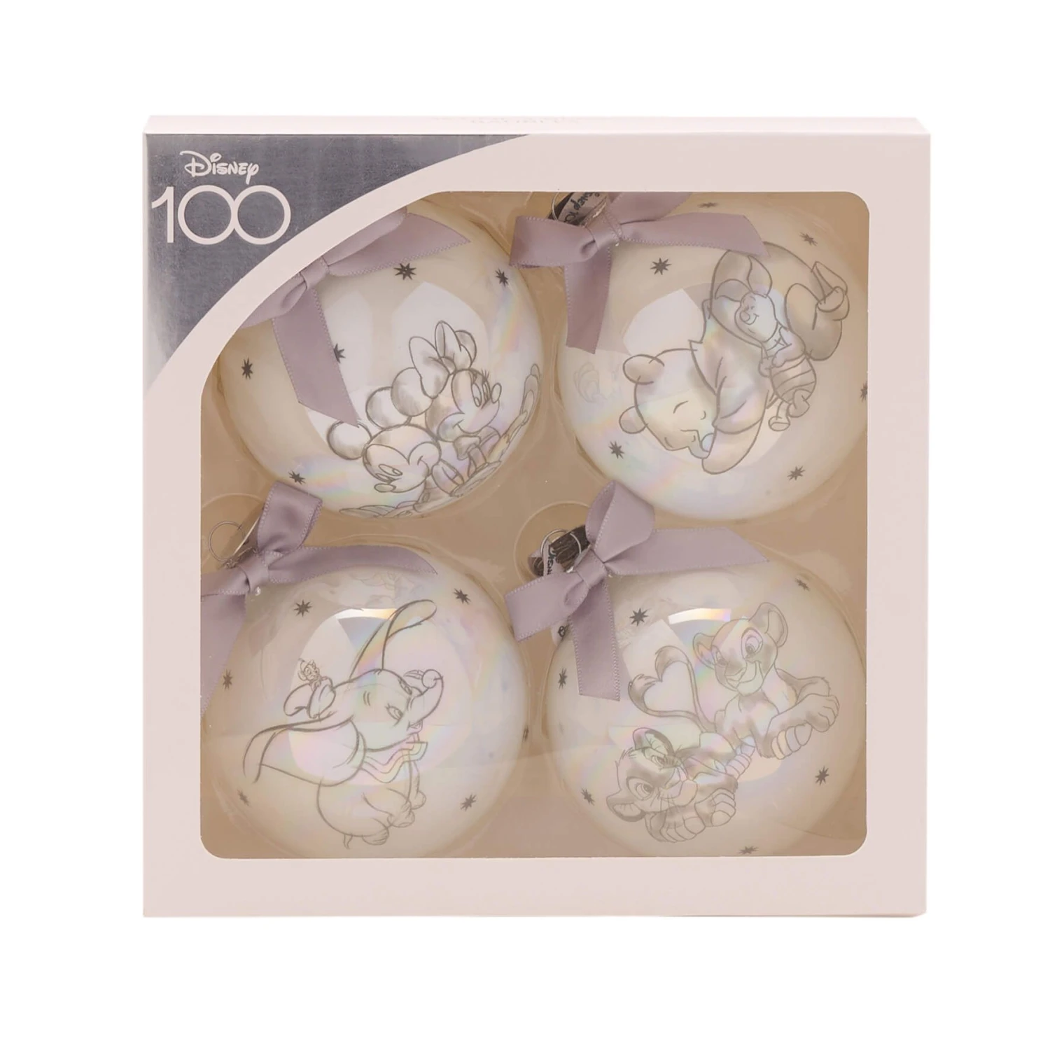 DISNEY 100 CHRISTMAS BAUBLES LOVE (SET OF 4) 2 DISNEY 100 CHRISTMAS BAUBLES LOVE (SET OF 4) - Image 2