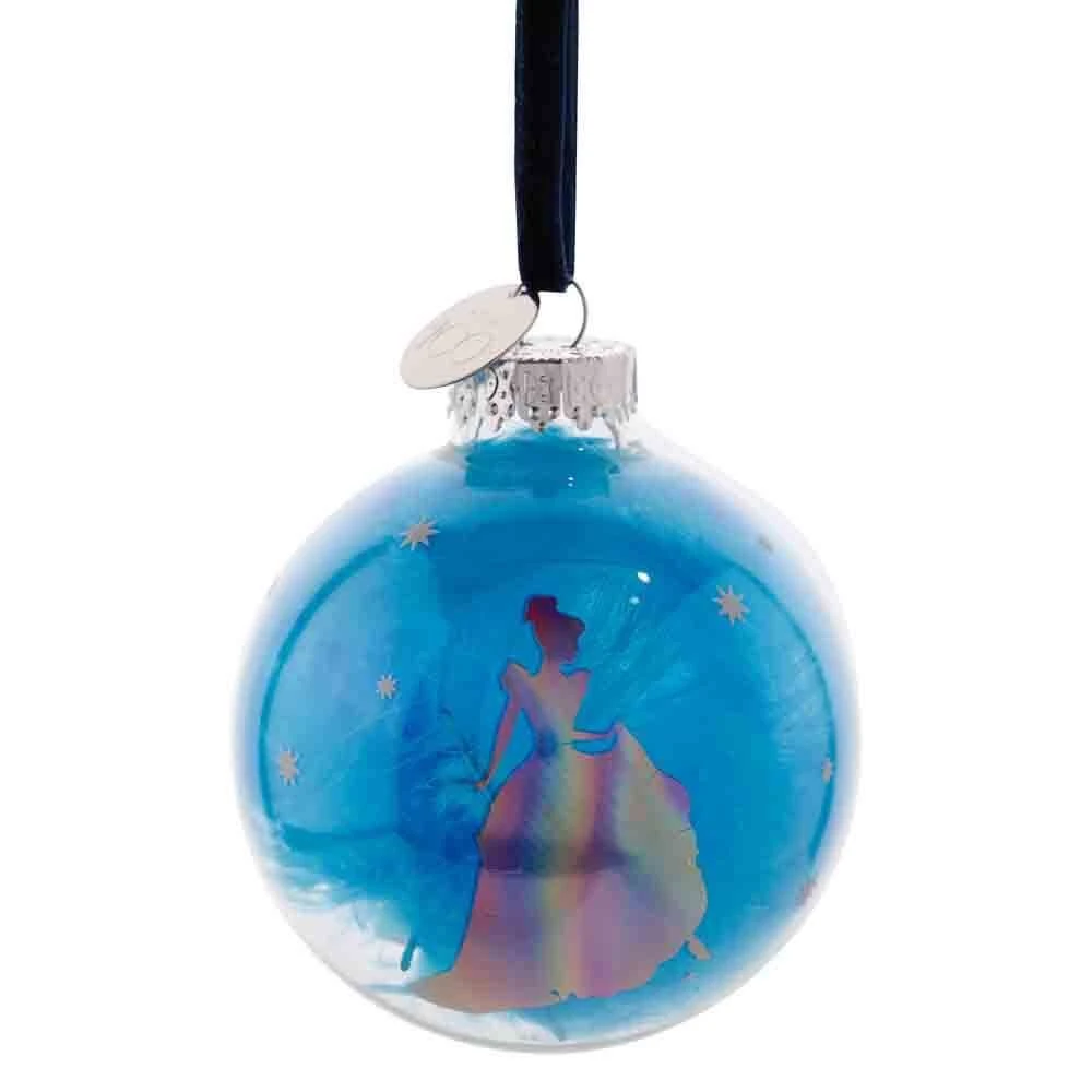 DISNEY 100 CHRISTMAS GLASS BAUBLE CINDERELLA 2 DISNEY 100 CHRISTMAS GLASS BAUBLE CINDERELLA - Image 2