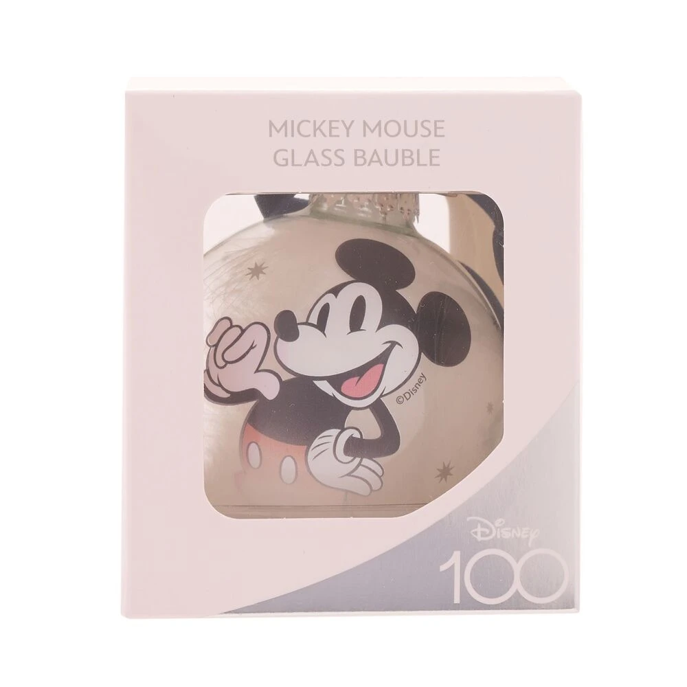 DISNEY 100 CHRISTMAS GLASS BAUBLE MICKEY MOUSE 2 DISNEY 100 CHRISTMAS GLASS BAUBLE MICKEY MOUSE - Image 2