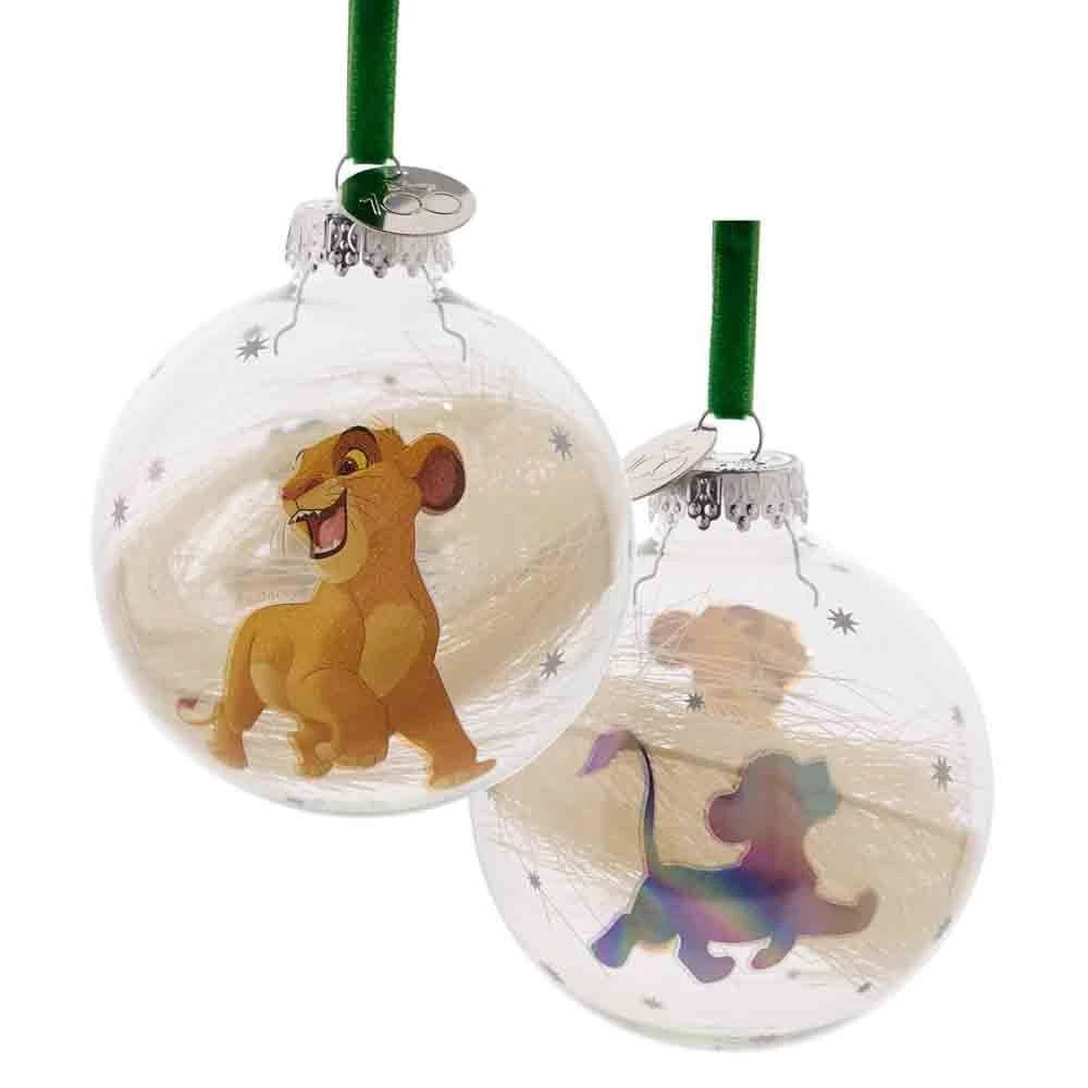 DISNEY 100 CHRISTMAS GLASS BAUBLE SIMBA 1 DISNEY 100 CHRISTMAS GLASS BAUBLE SIMBA