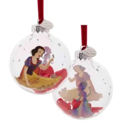 DISNEY 100 CHRISTMAS GLASS BAUBLE SNOW WHITE