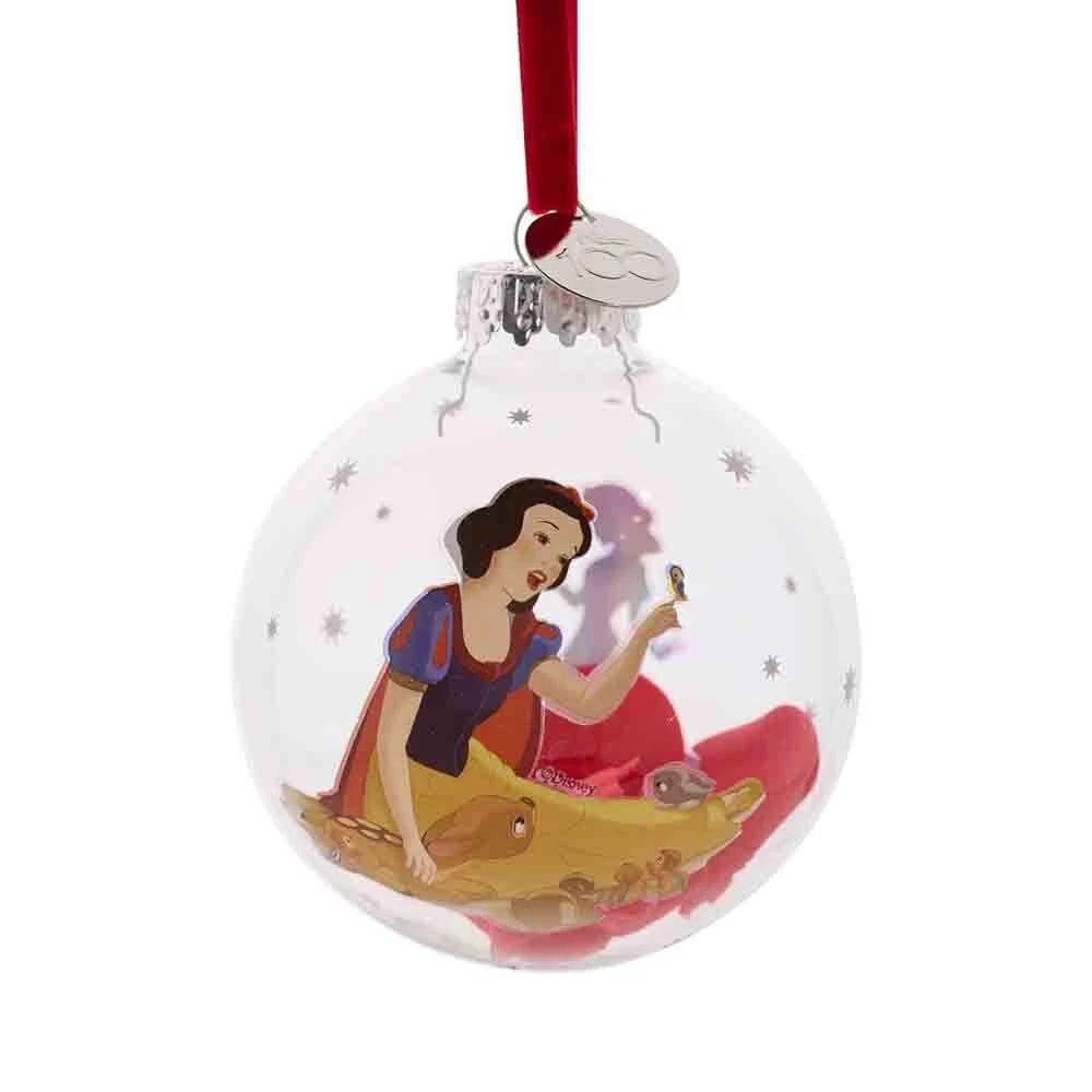 DISNEY 100 CHRISTMAS GLASS BAUBLE SNOW WHITE 3 DISNEY 100 CHRISTMAS GLASS BAUBLE SNOW WHITE - Image 3