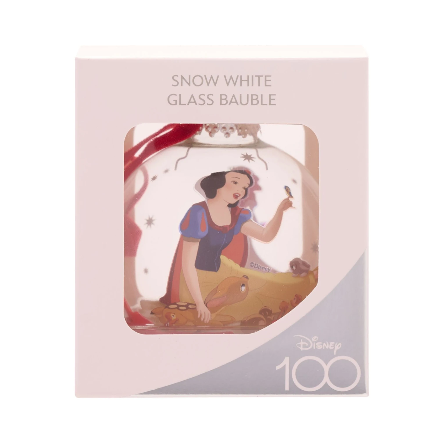 DISNEY 100 CHRISTMAS GLASS BAUBLE SNOW WHITE 2 DISNEY 100 CHRISTMAS GLASS BAUBLE SNOW WHITE - Image 2