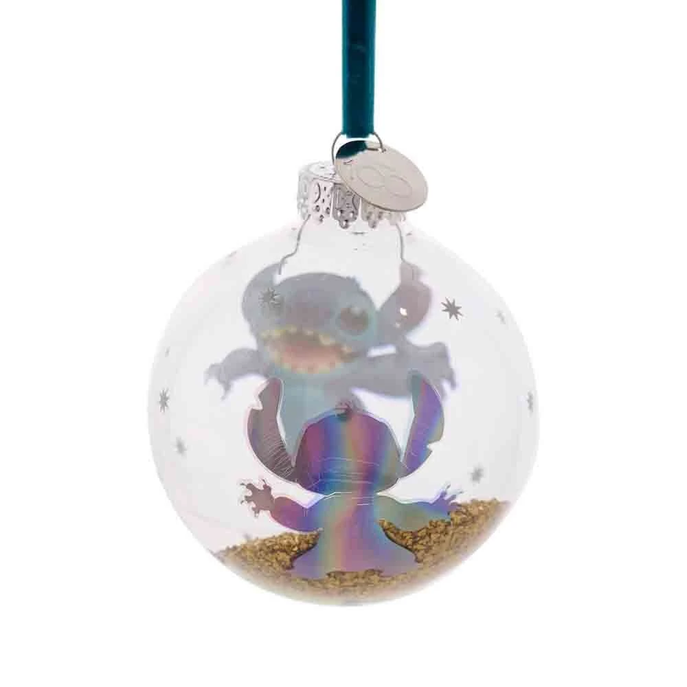 DISNEY 100 CHRISTMAS GLASS BAUBLE STITCH 3 DISNEY 100 CHRISTMAS GLASS BAUBLE STITCH - Image 3