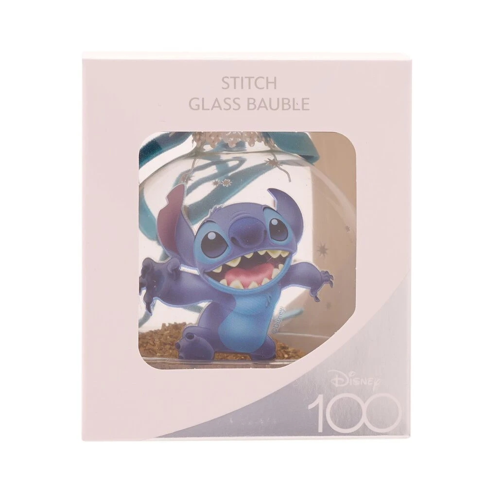DISNEY 100 CHRISTMAS GLASS BAUBLE STITCH 2 DISNEY 100 CHRISTMAS GLASS BAUBLE STITCH - Image 2