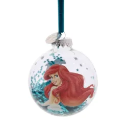 DISNEY 100 CHRISTMAS GLASS BAUBLE ARIEL 6 DISNEY 100 CHRISTMAS GLASS BAUBLE ARIEL -Christmas Goods Shop WDI2042 1
