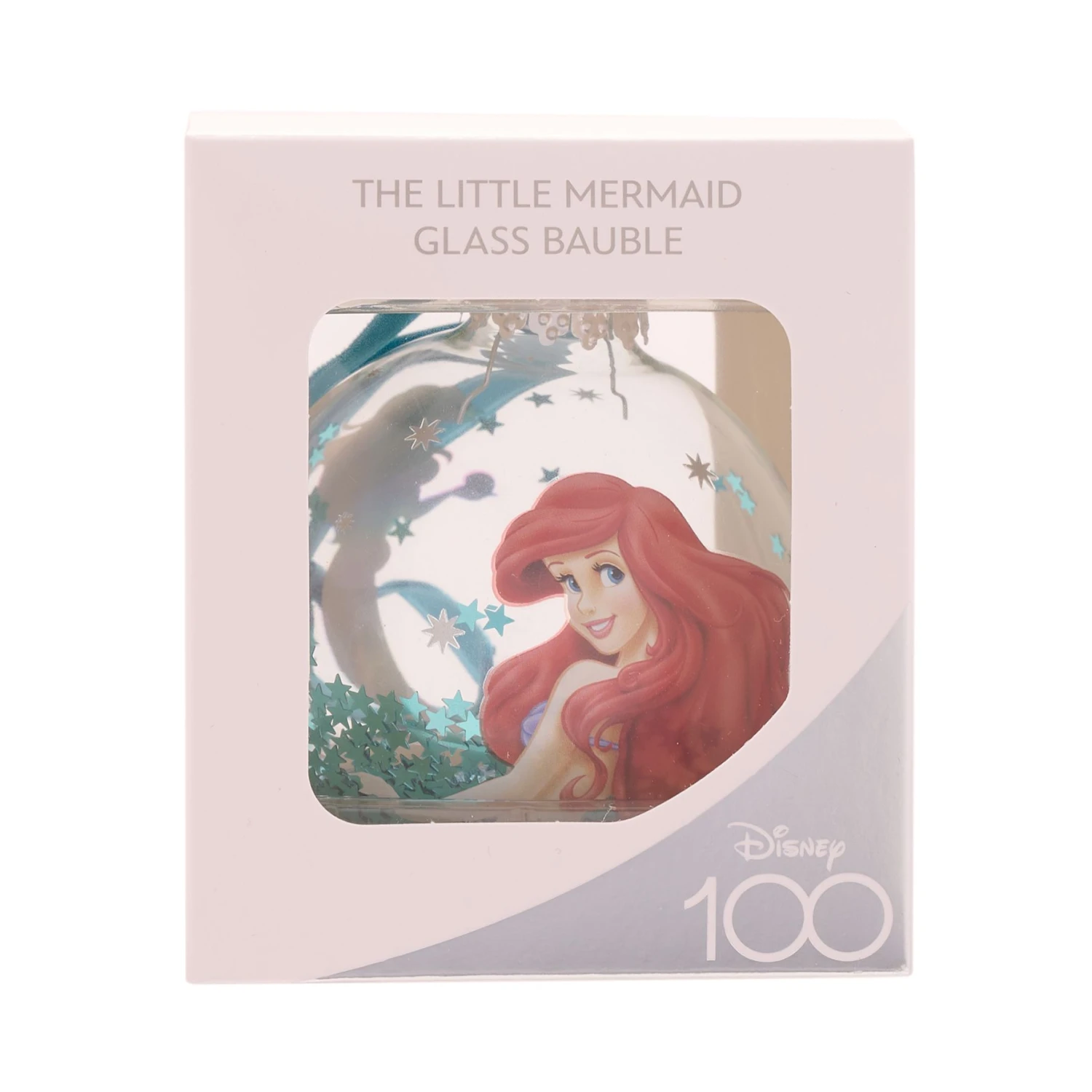 DISNEY 100 CHRISTMAS GLASS BAUBLE ARIEL 2 DISNEY 100 CHRISTMAS GLASS BAUBLE ARIEL - Image 2