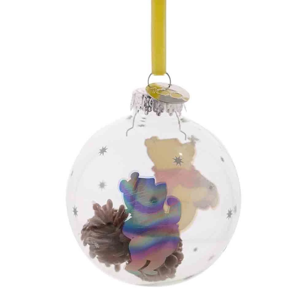 DISNEY 100 CHRISTMAS GLASS BAUBLE WINNIE THE POOH 3 DISNEY 100 CHRISTMAS GLASS BAUBLE WINNIE THE POOH - Image 3