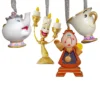 Disney Christmas Beauty And The Beast Friends Hanging Ornament (Set Of 4)