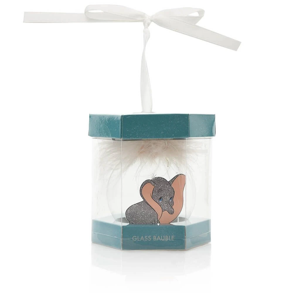 DISNEY CHRISTMAS: FEATHER GLASS BAUBLE DUMBO 2 DISNEY CHRISTMAS: FEATHER GLASS BAUBLE DUMBO - Image 2