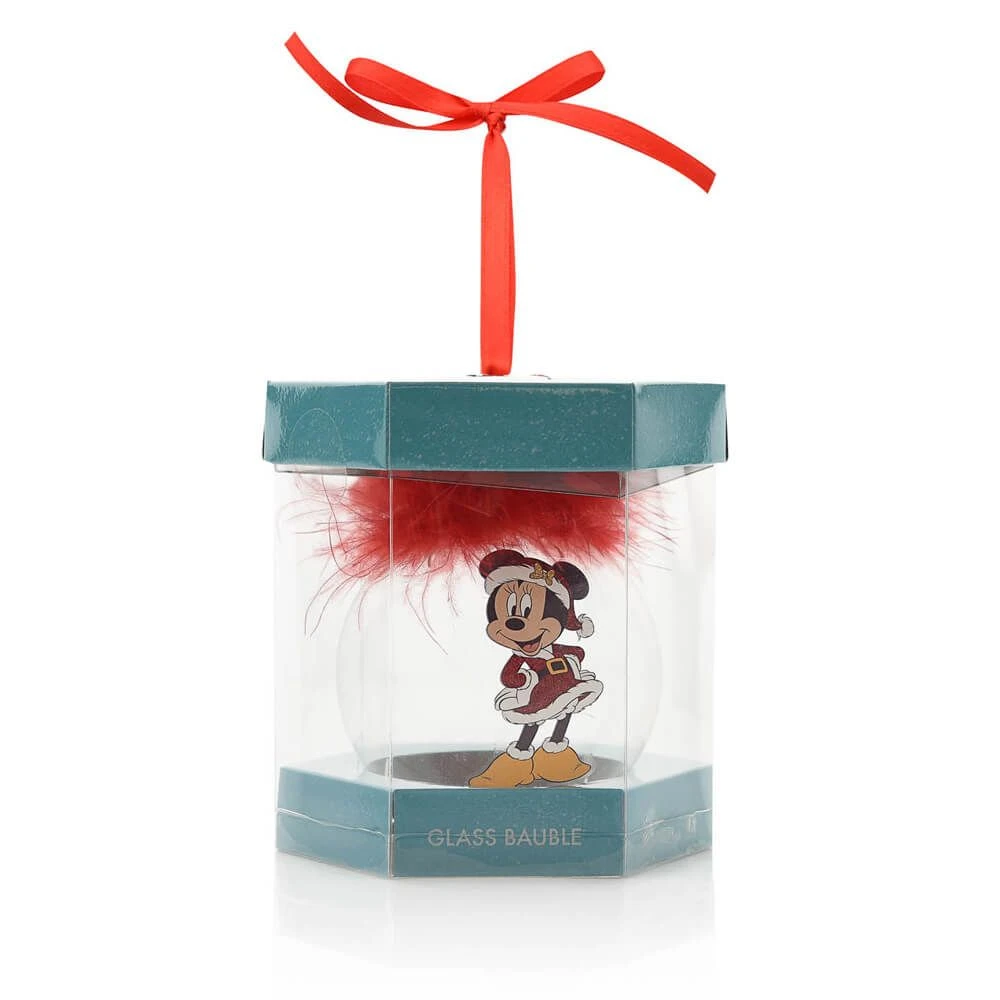 DISNEY CHRISTMAS: FEATHER GLASS BAUBLE MINNIE 2 DISNEY CHRISTMAS: FEATHER GLASS BAUBLE MINNIE - Image 2