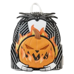 Loungefly – Disney- The Nightmare Before Christmas – Pumpkin Head Jack Glow In The Dark Mini Backpack